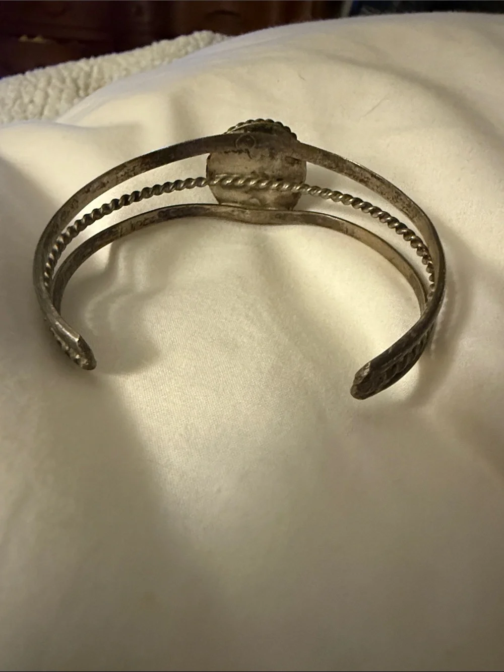 Turquoise Stone Silver Cuff Bracelet - Women Jewelry
